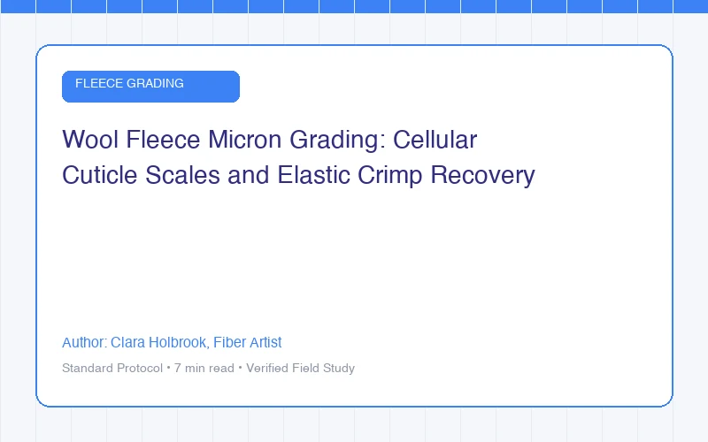 Wool Fleece Micron Grading: Cellular Cuticle Scales and Elastic Crimp Recovery