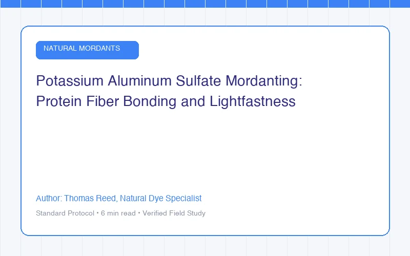 Potassium Aluminum Sulfate Mordanting: Protein Fiber Bonding and Lightfastness